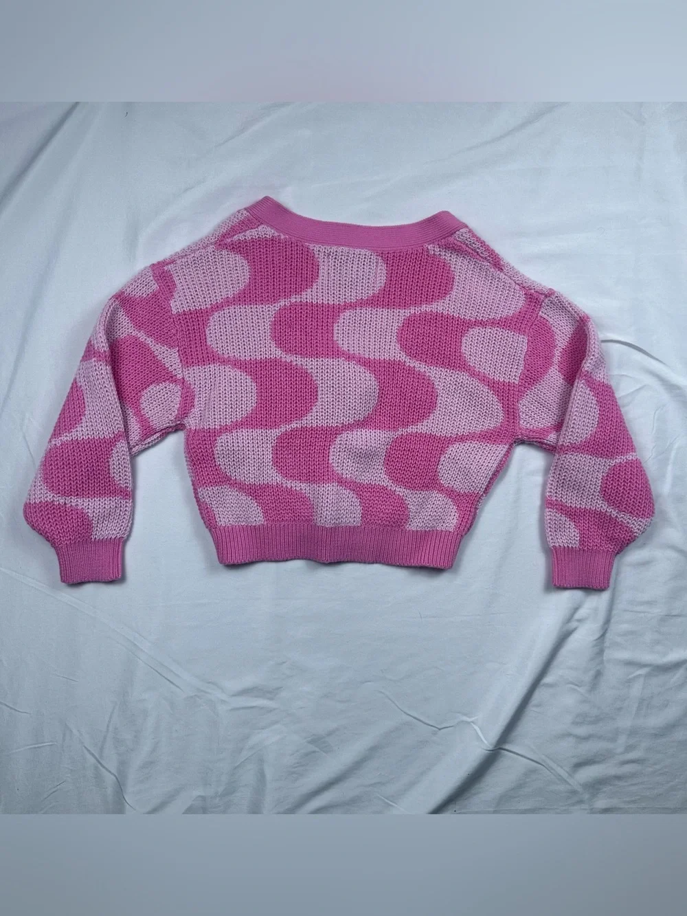 NWT Old Navy Pink Geometric Print Button-Front Cardigan Sweater Girls XS (5)